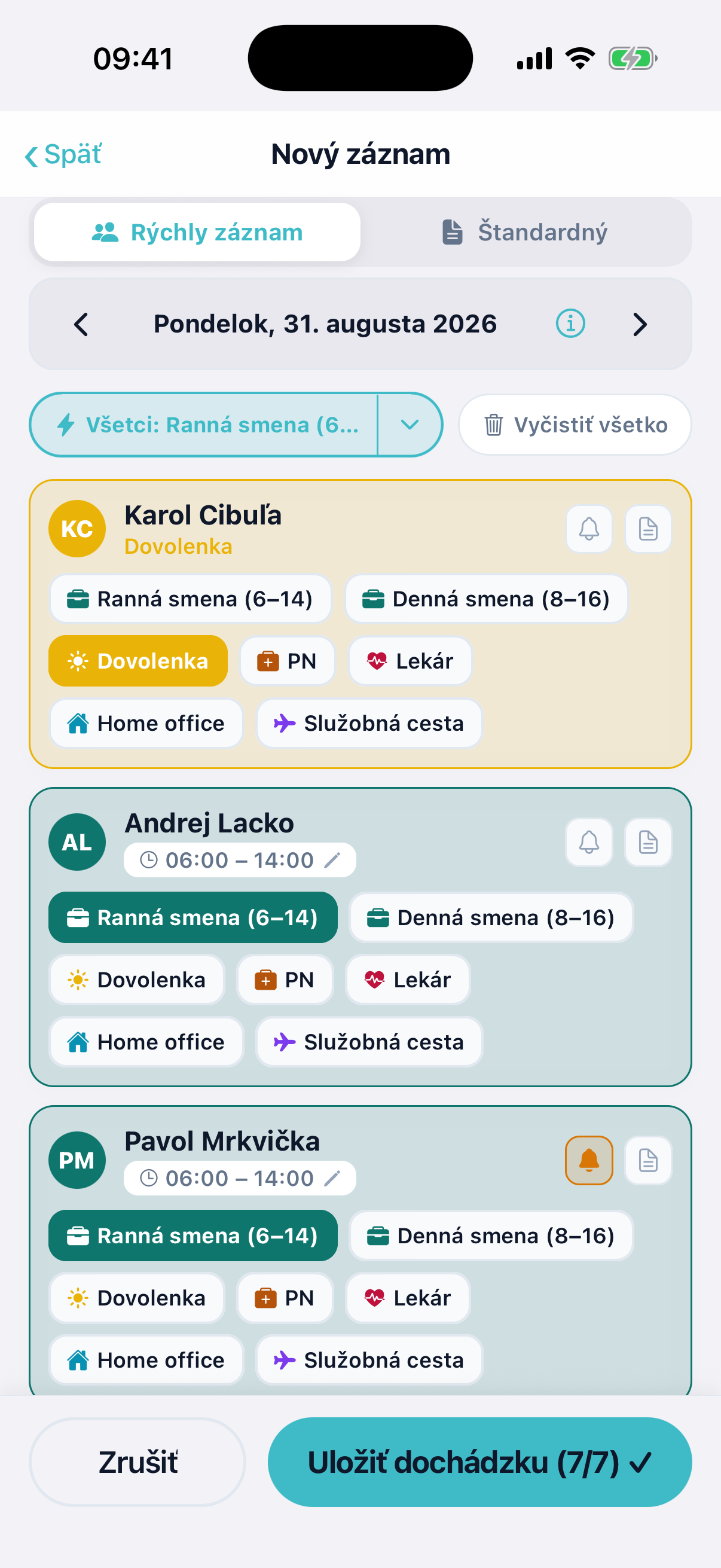 Rýchly záznam