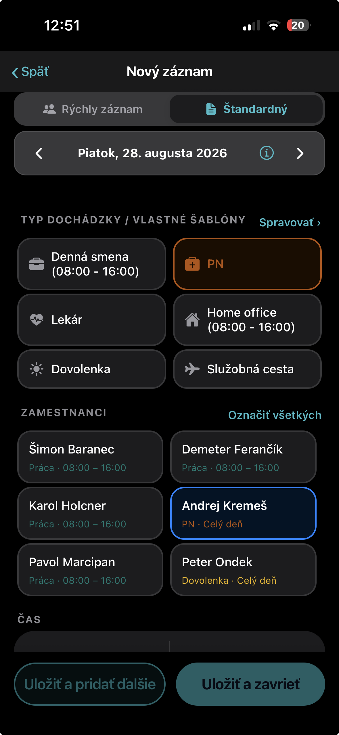 Tmavý – nový záznam